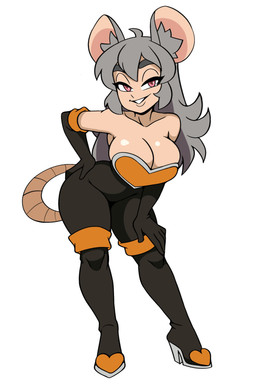 5_fingers armwear big_breasts biped black_bodysuit black_boots black_clothing black_footwear black_gloves black_handwear black_skinsuit bodysuit boots breasts cleavage clothed clothed_female clothed_humanoid clothing collarbone cosplay elbow_gloves eyebrows eyelashes female female_humanoid fingers footwear front_view gloves grey_ears grey_eyebrows grey_hair grey_inner_ear_fluff hair hairless_tail half-closed_eyes hand_on_hip hand_on_own_hip handwear high_heeled_boots high_heels inner_ear_fluff leaning leaning_forward legwear lips long_hair looking_at_viewer multicolored_boots multicolored_clothing multicolored_footwear multicolored_gloves multicolored_handwear narrowed_eyes orange_boots orange_clothing orange_footwear orange_gloves orange_handwear pink_eyes pink_inner_ear pink_pupils pink_tail pupils shoes simple_background skinsuit smile smirk solo standing tail teeth thick_eyebrows thigh_boots thigh_highs tight_clothing tuft two_tone_boots two_tone_clothing two_tone_footwear two_tone_gloves two_tone_handwear white_background wide_hips iggy_bomb sega sonic_the_hedgehog_(series) vtuber boo_the_rat rouge_the_bat animal_humanoid humanoid mammal mammal_humanoid murid murid_humanoid murine murine_humanoid rat_humanoid rodent rodent_humanoid 2025 2:3 absurd_res full-length_portrait hi_res portrait