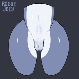 anthro anus ass_up blue_body female genitals hair simple_background slim solo tail vulva roguejoey mythology charlie_(roguejoey) dragon mythological_creature mythological_scalie reptile scalie hi_res