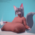 1:1 2024 3d_(artwork) 3d_animation animated anthro belly big_breasts big_nipples blender_(artwork) breast_grab breast_rest breasts butt canid canine clothed clothing container cup digital_media_(artwork) erect_nipples eyewear female glasses hand_on_breast hilwu holding_object huge_breasts long_nipples looking_at_viewer mammal milk nipple_outline nipples no_sound nude orilas overweight overweight_anthro sagging_breasts short_playtime simple_background solo squish sweater thick_thighs topwear webm wide_hips