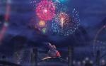 blonde_hair female fireworks hair long_hair male night solo orioto donkey_kong_(series) nintendo diddy_kong dixie_kong haplorhine mammal monkey primate 16:10 dark_theme detailed widescreen