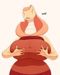 anthro big_breasts breasts clothed clothing female hand_on_breast holding_breast huge_breasts non-mammal_breasts open_mouth solo text yellow_body kkoart unnamed_snake_(kkoart) cobra reptile scalie snake 2022 digital_media_(artwork) english_text