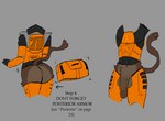 anthro armor butt clothing exposed_butt femboy genitals gloves half-erect handwear hev_suit male penis solo text cold_alcohol half-life valve gordon_freeman domestic_cat felid feline felis mammal english_text hi_res