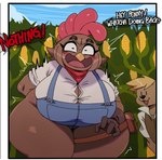 4_fingers ambiguous_penetration anthro beak big_breasts blush breasts caught_in_the_act caught_masturbating clothed clothed_anthro clothed_female clothing corn duo female female_anthro fingers food gloves handwear huge_hips huge_thighs male masturbation outside penetration plant thick_thighs wide_hips yellow_beak sssonic2 penny_jenkins_(simplifypm) rufus_(simplifypm) avian bear bird chicken galliform gallus_(genus) humanoid mammal phasianid 2025 digital_media_(artwork)