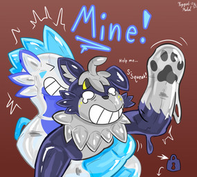 bodily_fluids crying dialogue goo_transformation handle_bars handles_on_back latex latex_transformation lock_bulge lock_symbol locked male permanent_smile pool_toy pooltoy_transformation resisting squeaking tears transformation riggedreded auko_(riggedreded) gecko goo_creature latex_creature lizard reptile scalie 2025 hi_res