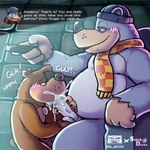 2023 absurd_res anthro anthro_on_anthro anthro_penetrated anthro_penetrating anthro_penetrating_anthro ball_fondling balls banjo-kazooie banjo_(banjo-kazooie) beanie bear belly big_dom_small_sub big_penis blush bodily_fluids boggy_(banjo-kazooie) bowserboy101 chair cheating_husband claws clothing collaboration controller cum cum_in_mouth cum_inside cum_on_face cum_on_hand cum_on_partner cum_on_penis cum_on_self cum_splatter dialogue dominant drinking drinking_cum duo el_booki english_text erection eyebrows fellatio fondling fur furniture genital_fluids genitals handjob handjob_while_penetrating hat headgear headwear hi_res holding_controller holding_object humanoid_genitalia humanoid_penis infidelity inside jewelry kneeling male male/male male_penetrated male_penetrating male_penetrating_male mammal narrowed_eyes necklace nude oral oral_penetration orgasm overweight overweight_anthro overweight_male penetration penile penis polar_bear rareware remote_control scarf sex shallow_penetration side_view sitting size_difference smaller_penetrated smile sound_effects text tuft tv_remote url ursine watermark