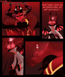 3_toes claws dialogue feet foot_fetish hindpaw male male/male paws red_body soles text toe_claws toes ceo_of_paws hellaverse helluva_boss mythology satan_(helluva_boss) yogirt_(helluva_boss) demon dragon mythological_creature mythological_scalie scalie absurd_res comic english_text hi_res