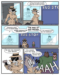 anthro big_breasts breasts bus_stop bus_stop_sign case clothing dialogue disguise elderly elderly_male female glass group hat headgear headwear luggage male mask news news_report news_reporter overcoat reporter shocked sunglass surprised text trio wearing_mask window diegutan marcos_the_bear uva_the_raccoon bear brown_bear haplorhine human mammal monkey primate procyonid raccoon ursine 4:5 absurd_res aliasing binary_drawing comic digital_drawing_(artwork) digital_media_(artwork) english_text hi_res