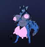 anthro big_breasts blush breast_expansion breasts breasts_and_teats clothing expansion female growth hair huge_breasts hyper hyper_breasts hyper_udders nipples non-mammal_breasts non-mammal_nipples nude open_mouth solo tail teats thick_thighs transformation udders underwear fountain_malchemy mythology lyritha_(bluuwolf) bovid bovine cattle dragon hybrid mammal mythological_creature mythological_scalie scalie hi_res