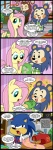 2013 animal_crossing anthro blue_body blue_eyes blue_fur brown_body brown_fur comic crossover cutie_mark dialogue digital_media_(artwork) english_text equid equine eulipotyphlan feathered_wings feathers female feral fluttershy_(mlp) friendship_is_magic fur group hair hasbro hedgehog hi_res mabel_able madmax mammal my_little_pony mythological_creature mythological_equine mythology nintendo pegasus pink_hair qr_code sable_able sega sonic_the_hedgehog sonic_the_hedgehog_(series) text wings yellow_body yellow_feathers yellow_fur