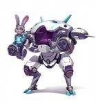 anthro biped clothed clothing cosplay crossover_cosplay female fully_clothed fur grey_body grey_fur machine simple_background sitting solo white_background bei_ju_luoxuan_wan blizzard_entertainment disney overwatch zootopia d.va_(overwatch) judy_hopps lagomorph leporid mammal rabbit 2017 crossover hi_res