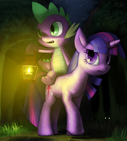 age_difference anthro being_watched candle cutie_mark dark dirt duo eyebrows eyelashes fangs female feral forest grass green_eyes hair holding_lantern holding_object horn lamp lantern light lit_candle looking_at_another looking_at_viewer male multicolored_hair night nude older_feral on_top open_mouth outside plant pupils purple_eyes riding shadow sky slit_pupils star starry_sky tail teeth text tree unicorn_horn young young_anthro murskme friendship_is_magic hasbro my_little_pony mythology spike_(mlp) twilight_sparkle_(mlp) dragon equid equine horse mammal mythological_creature mythological_equine mythological_scalie scalie unicorn 2015 full-length_portrait hi_res japanese_text portrait signature