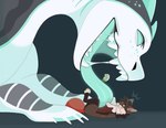 blush duo fangs feral licking male paws teeth tongue vore headoctopus quantum0 canid canine fox mammal hi_res
