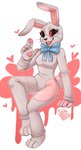 bow_(feature) bow_tie breasts claws clothing costume female fursuit gesture human_only looking_at_viewer not_furry not_furry_wearing_fursuit pawprint_in_signature red_eyes red_sclera solo stitch_(sewing) waving waving_at_viewer white_body year pixelflare five_nights_at_freddy's five_nights_at_freddy's:_security_breach scottgames steel_wool_studios vanny_(fnaf) human lagomorph leporid mammal rabbit 2020 absurd_res dated hi_res signature