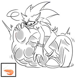 abdominal_bulge anthro anthro_pred body_outline clothed clothing duo female female_prey grin hand_on_belly human_prey looking_pleasured male male_pred motion_lines rumbling_stomach simple_background smile tail tail_motion tailwag unwilling_prey vore white_background maerfuente sega sonic_the_hedgehog_(series) sonic_the_hedgehog aquatic arthropod crustacean decapod eulipotyphlan hedgehog human malacostracan mammal prawn shrimp 1:1 2026 hi_res