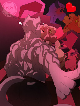 anthro charm_(jewelry) choker duo exclamation_point heart_eyes heart_symbol holidays image_sequence jewelry kiss_on_lips kissing male male/male muscular muscular_anthro muscular_male necklace shirtless shirtless_anthro shirtless_male surprise_kiss surprised tail lucc_nudds mob_entertainment poppy_playtime smiling_critters valentine's_day catnap_(poppy_playtime) dogday_(poppy_playtime) canid canine felid feline mammal 3:4 absurd_res hi_res