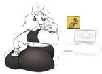 anthro belly big_belly big_butt butt clothing controller electronics female game_controller joycon_controller nintendo_controller open_mouth overweight overweight_anthro overweight_female solo tight_clothing dreamywolfdd nintendo nintendo_switch roxy_(pongodecky) beagle canid canine canis domestic_dog hunting_dog mammal scent_hound digital_media_(artwork) hi_res