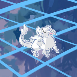 cheek_tuft dancing eyes_closed facial_tuft feral fur horn male outline smile snaggle_teeth solo tail tail_motion tuft white_body white_fur white_outline wings tompossum mythology dragon furred_dragon furred_scalie mythological_creature mythological_scalie scalie 1:1 2d_animation animated hi_res loop