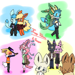 anthro anthrofied armwear beverage big_tail black_body black_bottomwear black_clothing black_ears black_fur blonde_hair blue_body blue_bottomwear blue_clothing blue_ears blue_eyes blue_fur blue_inner_ear blue_tail blue_topwear blush bodily_fluids boots bottomwear brown_body brown_clothing brown_ears brown_fur brown_inner_ear brown_topwear carrying_another claw_marks clothed clothing denim denim_bottomwear denim_clothing dress duo ear_scar elbow_gloves eye_bags eye_scar eyelashes eyes_closed eyewear facial_scar featureless_feet featureless_hands feet female fishnet_armwear fishnet_clothing fishnet_stockings footwear fully_clothed fur gloves gloves_(marking) goggles green_clothing green_ears green_eyes green_hair green_tail green_topwear group hair handwear hat headgear headwear holding_beverage holding_object hole_in_ear holidays hoodie jeans leg_markings long_hair looking_at_another looking_at_viewer male markings narrowed_eyes neck_tuft open_mouth orange_body orange_clothing orange_ears orange_fur orange_topwear pants piggyback pink_ears pink_hair pink_tail pokemorph purple_eyes purple_inner_ear red_clothing red_topwear scar shirt shoes sitting skirt sleeping socks socks_(marking) standing sweat t-shirt tail tan_body tan_fur topwear tuft white_body white_clothing white_ears white_fur white_tail white_topwear yellow_body yellow_ears yellow_fur yellow_tail young young_anthro young_female young_male xammyxx nintendo pokemon valentine's_day fan_character eevee eeveelution espeon flareon generation_1_pokemon generation_2_pokemon generation_4_pokemon generation_6_pokemon glaceon jolteon leafeon pokemon_(species) shiny_pokemon sylveon umbreon vaporeon 1:1 2026 digital_media_(artwork) hi_res ibispaint_(artwork) multiple_images shaded signature watermark