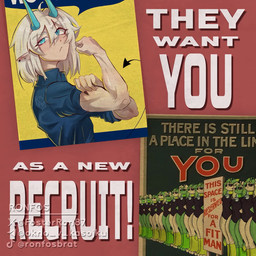 4_fingers anthro bell bell_collar clothing collar eyewear female fingers gesture group hand_gesture hat headgear headwear horn humanoid_pointy_ears in_the_navy leotard marching music peaked_cap pointing pointing_at_viewer pointy_ears poster propaganda spade_tail sunglasses tail text top_hat ronfos i_want_you village_people we_can_do_it! canid canine canis domestic_cat domestic_dog felid feline felis horned_humanoid humanoid mammal 1:1 2d_animation animated colored english_text hi_res short_playtime sound video