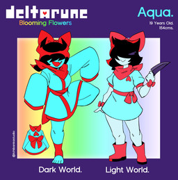 asian_clothing bare_thighs barefoot blue_body boots bottomwear bow_ribbon clothing deltarune_chapter_5 east_asian_clothing eyewear feet female female/female footwear glasses hair_between_eyes japanese_clothing kimono knife scarf shoes skirt smile solo thick_thighs ichibankastudio deltarune undertale_(series) aqua_(deltarune) human humanoid mammal absurd_res hi_res model_sheet tagme nonbinary_(lore)