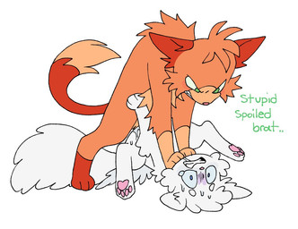 adult_on_child adult_on_young age_difference anal anal_penetration asphyxiation blue_eyes bodily_fluids choking duo feral feral_on_feral feral_penetrated feral_penetrating feral_penetrating_feral fur genital_fluids genitals green_eyes male male/male male_penetrated male_penetrating male_penetrating_male older_on_top older_on_young orange_body orange_fur penetration penile penile_penetration penis sex simple_background size_difference tail text white_body white_fur young young_feral young_male younger_male getthly warriors_(book_series) cloudtail_(warriors) firestar_(warriors) domestic_cat felid feline felis mammal colored detailed digital_drawing_(artwork) digital_media_(artwork)