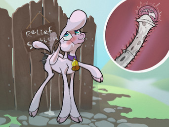 bite biting_lip blush bodily_fluids cervical_contact cum cum_from_vagina cum_in_uterus cum_in_vagina cum_inside drooling duo female feral genital_fluids genitals glory_hole internal internal_vaginal looking_pleasured male male/female orgasm_face outside outside_sex penis public public_sex raised_leg saliva sex toony uterus x-ray_view hydrocity them's_fightin'_herds pom_(tfh) bovid caprine equid equine horse mammal sheep hi_res