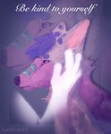 blue_body blue_fur fur fur_markings glowing holidays kind markings pink_markings sorrow vent vent_art luckfoxo33 new_year tolng canid canine fox mammal