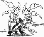 anthro bone electronics horn looking_at_viewer male melee_weapon microphone polearm scythe skeleton solo spade_tail spread_wings tail weapon wings kainsword17 mythology mortalis_the_grim dracolich dragon lich mythological_creature mythological_scalie scalie undead low_res monochrome sketch