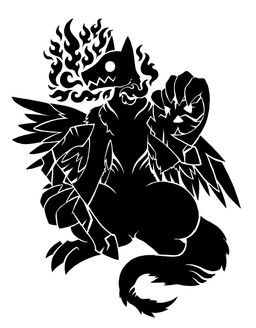 3_claws 3_toes 4_claws 4_fingers breath_powers broken_crucifix christian_cross christian_symbol claws cross crucifix elemental_manipulation empty_eyes feathered_wings feathers feet feral finger_claws fingers fire fire_breathing fire_manipulation fluffy fluffy_tail jagged_mouth male on_hind_legs pointy_ears prick_ears religion religious_symbol sharp_teeth silhouette simple_background solo tail teeth toes white_background wings sunnyclockwork christianity mythology pitch_haven scp_foundation scp-1913-3 canid canine canis domestic_dog dragon hybrid mammal mythological_creature mythological_scalie scalie 2014 black_and_white digital_drawing_(artwork) digital_media_(artwork) hi_res monochrome