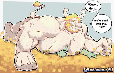 ambiguous_gender anthro duo male male/male mature_male smothering buccaner98 undertale_(series) asgore_dreemurr absurd_res hi_res huge_filesize