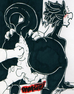 anal anal_fisting anal_penetration anthro anus ball_fondling ball_grab balls big_butt black_body blush bodily_fluids butt butt_grab disembodied_hand fisting fondling genitals group hand_on_butt hand_on_penis handjob humanoid_genitalia humanoid_penis looking_back male male/male multicolored_body nude pear-shaped_figure penetration penile penis penis_grab perineum sex solo_focus sweat tail thick_thighs two_tone_body white_body wide_hips parasitedeath mythology virgil_stoke_the_feathered_fossil_(parasitedeath) dragon humanoid mythological_creature mythological_scalie scalie 2019 hi_res marker_(artwork) traditional_media_(artwork)