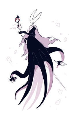 2_horns ambiguous_gender anthro black_body black_tail black_tentacles bottomless bottomless_taur bubble cloak clothed clothing duo extreme_size_difference fish_tail happy holding_melee_weapon holding_object holding_seashell holding_sword holding_weapon horn melee_weapon multicolored_tentacles octopus_tentacles pink_cloak pink_clothing pink_tentacles red_cloak red_clothing seashell shell simple_background size_difference split_form sword tail tentacles text weapon white_background white_head young young_anthro 1280x720_(artist) hollow_knight_(franchise) team_cherry hollow_knight_(character) hornet_(hollow_knight) pure_vessel_(hollow_knight) aquatic arthropod merfolk octopus_merfolk taur vessel_(species) 2025 colored digital_media_(artwork) hi_res korean_text shaded simple_shading translated female_(lore) nonbinary_(lore) sibling_(lore) sister_(lore)