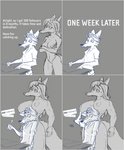 anthro big_breasts boob_hat breast_growth breasts duo female growth hand_on_another's_breast male male/female muscular scared size_difference skinny text unimpressed fyixen fyixen_(character) canid canine fox mammal absurd_res comic english_text hi_res meme