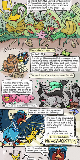 avian_feet beak blue_body clothing disposal feathered_crest feathered_wings feathers feet female feral flight_attendant_uniform hat head_crest headgear headwear markings one_eye_closed pellet plant_vore profanity red_markings spirit_airlines tail tail_feathers talons text toes vore white_body white_markings wings wink yellow_eyes conditional_dnp foxyoreos nintendo pokemon mistral_(gyro) avian bird carnivine generation_1_pokemon generation_3_pokemon generation_4_pokemon mightyena pikachu pokemon_(species) swellow absurd_res english_text hi_res long_image tall_image