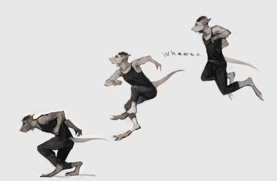 anthro bandage bandaged_leg barefoot black_bottomwear black_clothing black_pants black_shirt black_tank_top black_topwear bottomwear clothed clothing falling feet male pants shirt simple_background solo tail tan_body tan_skin tan_tail tank_top topwear white_background akrolayn jack_(akrolayn) ambiguous_species scalie 2015 digital_media_(artwork) digital_painting_(artwork) full-length_portrait painting_(artwork) portrait unavailable_at_source