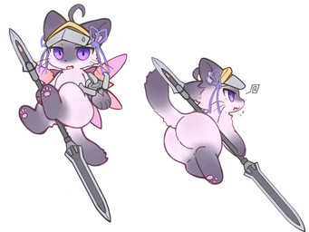 ambiguous_gender anthro biped butt cross-popping_vein digitigrade grappling_hook headgear insect_glaive mostly_nude mostly_nude_ambiguous mostly_nude_anthro multiple_poses pose purple_eyes rear_view short short_anthro short_female simple_background solo three-quarter_view white_background re5yls capcom monster_hunter felid felyne lynian mammal palico 2025 4:3 digital_drawing_(artwork) digital_media_(artwork) hi_res