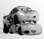 blush car duo female from_behind_position half-closed_eyes looking_pleasured machine male male/female narrowed_eyes not_furry open_mouth open_smile sex simple_background smile teeth tongue tongue_out vehicle wheel white_background wugi cars_(disney) disney pixar cruz_ramirez lightning_mcqueen animate_inanimate dire_car dire_machine dire_vehicle living_car living_machine living_vehicle 2021 hi_res monochrome