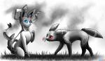 ambiguous_gender blue_eyes blush duo feral flower fur grass plant red_eyes conditional_dnp ratte nintendo pokemon eeveelution generation_2_pokemon generation_6_pokemon pokemon_(species) sylveon umbreon 2018 digital_media_(artwork) grey_theme hi_res sketch