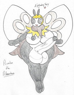 antennae_(anatomy) anthro areola balls big_balls big_breasts big_penis black_areola black_nipples breasts erection genitals gynomorph heart_symbol huge_balls huge_breasts huge_penis humanoid_genitalia humanoid_penis insect_wings intersex lepidopteran_wings nipples non-mammal_balls non-mammal_breasts non-mammal_nipples open_mouth open_smile penis simple_background smile solo text white_background wings chasey_ultra_beast_goodra wolfespada nintendo pokemon rimba_(chasey) arthropod generation_7_pokemon insect pokemon_(species) ribombee 2016 character_name crayon_(artwork) english_text hi_res traditional_media_(artwork)