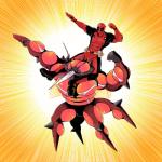 duo flexing male mask muscular marvel nintendo pokemon deadpool arthropod buzzwole generation_7_pokemon human insect mammal pokemon_(species) ultra_beast 1:1 2016 crossover