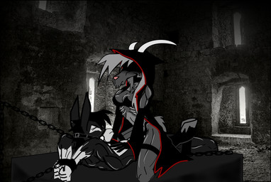 chain dark dominant dominant_female duo female forced rape sex setmann123 asinus bovid caprine donkey equid equine goat horse mammal