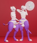 3d_(artwork) absurd_res anglo_(anglo) anthro balls big_balls big_penis bonepie bp1_(bonepie) digital_media_(artwork) doppelganger_(literary) duo erection generation_1_pokemon generation_5_pokemon genitals glans hand_on_hip hand_on_own_chin hi_res humanoid_genitalia humanoid_penis legendary_pokemon looking_at_another male male/male mew_(pokemon) mienshao nintendo penis pokemon pokemon_(species) simple_background thinking