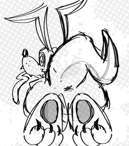 anthro anus butt butt_focus claws feet foot_focus male paws solo spiral spiral_eyes tail toe_claws tongue tongue_out stuffywarlock activision crash_bandicoot_(series) ripper_roo kangaroo macropod mammal marsupial greyscale hi_res line_art monochrome