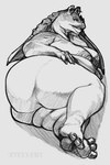 3_toes anthro areola bedroom_eyes big_areola big_breasts big_butt big_nipples breasts butt eyelashes eyeshadow facial_piercing feet female female_anthro huge_breasts huge_butt lips long_ears long_eyelashes long_nails looking_at_viewer makeup montgomery_glands narrowed_eyes nipple_chain nipples nose_piercing nose_ring overweight overweight_anthro overweight_female piercing ring_piercing seductive simple_background smile solo thick_bottom_lip thick_lips thick_thighs toes wide_hipped_anthro wide_hipped_female wide_hips band1tnsfw may_the_4th may_the_4th_be_with_you star_wars alien gungan 2:3 absurd_res digital_drawing_(artwork) digital_media_(artwork) graphite_(artwork) greyscale hi_res monochrome portrait traditional_media_(artwork)