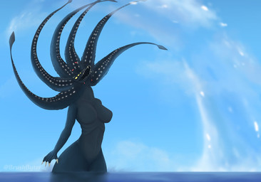 apode breasts claws featureless_breasts female hair legless multi_eye pseudo_hair sea serpentine solo tentacle_hair tentacles water yellow_eyes brushbyter jewish_mythology mythology subnautica unknown_worlds_entertainment aquatic aquatic_dragon draconcopode dragon gargantuan_leviathan_(subnautica) leviathan monster mythological_creature mythological_marine mythological_scalie naga scalie hi_res