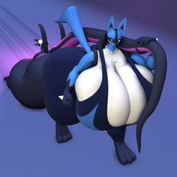 angry anthro athletic big_breasts big_butt bra breasts butt claw_marks cleavage clothed clothing duo female fist huge_breasts huge_butt huge_thighs hyper hyper_thighs leggings legwear panicking red_eyes simple_background sports_bra tail tail_pull thick_thighs underwear darkdraketom nintendo pokemon generation_4_pokemon generation_7_pokemon lucario pokemon_(species) salazzle 1:1 3d_(artwork) blender_(artwork) digital_media_(artwork)