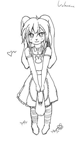 ambiguous_gender anthro closed_smile clothing femboy fist hair legwear long_ears looking_at_viewer maid_uniform mouth_closed pattern_clothing pose short_sleeves simple_background smile solo stockings striped_clothing stripes uniform istrid_valentina humanoid lagomorph mammal absurd_res hi_res monochrome