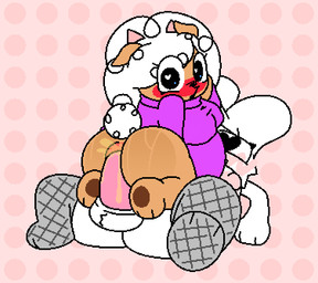 anal anal_penetration animal_genitalia animal_penis anthro anus balls big_balls big_breasts big_butt big_penis blue_eyes blush bodily_fluids breasts butt clothed clothing duo erection female female/female fishnet_clothing fishnet_leggings fishnet_legwear fishnet_stockings fishnet_thigh_highs fur genital_fluids genitals gynomorph gynomorph/female heart_eyes heart_symbol huge_breasts huge_butt inflation intersex intersex/female intersex_penetrating leggings legwear looking_at_viewer nipples pawpads peeing peeing_inside penetration penis purple_clothing purple_sweater purple_topwear sex simple_background smile sweat sweater sweaty_butt tail thick_thighs thigh_highs topwear urine urine_in_ass urine_inflation watersports white_body white_fur wool_(fur) paka_mzuri kahawa_(paka_mzuri) tittey_(paka_mzuri) bovid caprine lagomorph leporid mammal rabbit sheep digital_drawing_(artwork) digital_media_(artwork) pixel_(artwork)