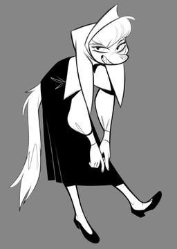 anthro cheeky_smile clothed clothed_anthro clothing cornette fangs female feral fully_clothed fully_clothed_anthro grin grinning_at_viewer headgear headwear looking_at_viewer nun nun_outfit nurse nurse_clothing nurse_headwear religious_clothing religious_headwear smile smiling_at_viewer solo teasing teasing_viewer teasing_with_feet teeth lenyavok erika_(lenyavok) mammal mustelid musteline stoat true_musteline weasel hi_res monochrome