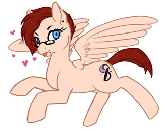 ambiguous_gender cutie_mark eyewear feathered_wings feathers feral glasses looking_at_viewer smile solo wings redpixie hasbro my_little_pony mythology fan_character equid equine mammal mythological_creature mythological_equine pegasus